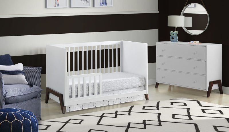 Mari 3-in-1 Convertible Crib - White/Brown - Project Nursery