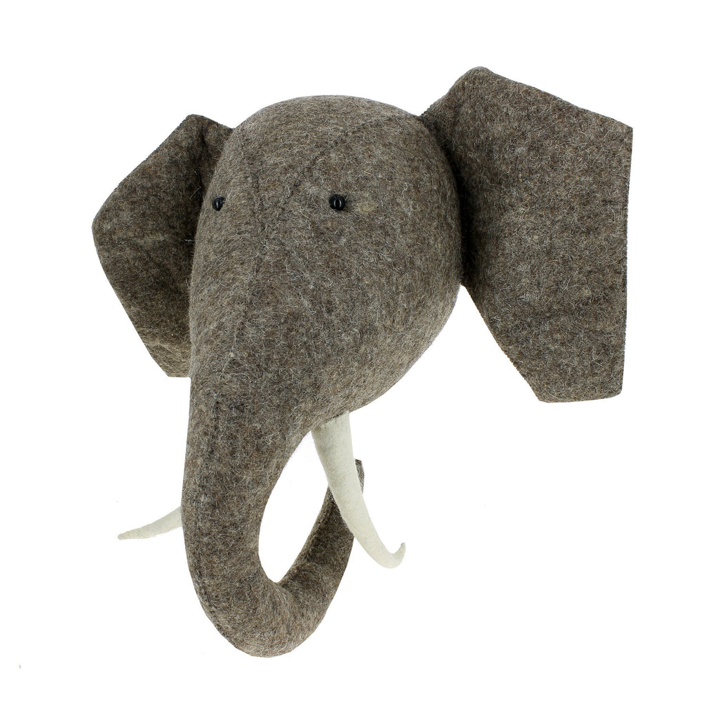 Elephant Head with Tusks Wall Hanging - Project Nursery