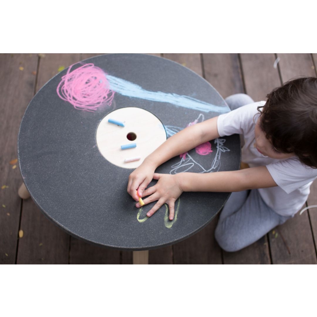 Round Chalkboard Table