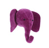 Mini Velvet Elephant Head Wall Hanging - Fuchsia - Project Nursery