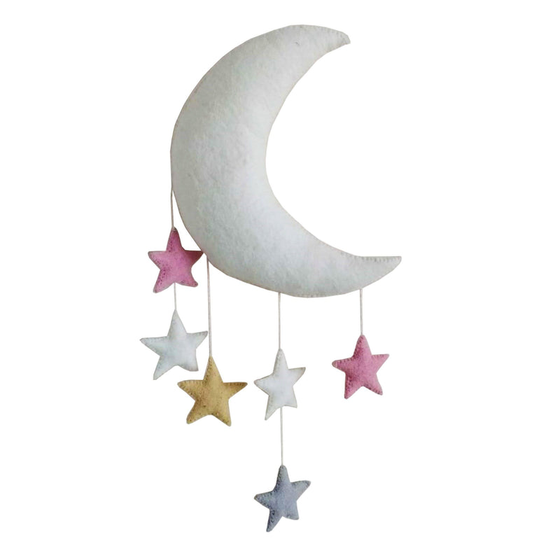 Pastel Moon + Stars Mobile - Project Nursery