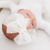 Tulle Fab-Bow-Lous Knit Headband - White - Project Nursery
