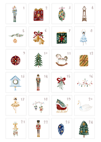 Holiday Advent Calendar Individual Wall Decal