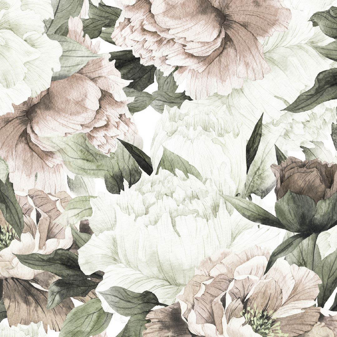 Blush Pink Floral Wallpaper Mural - Project Nursery