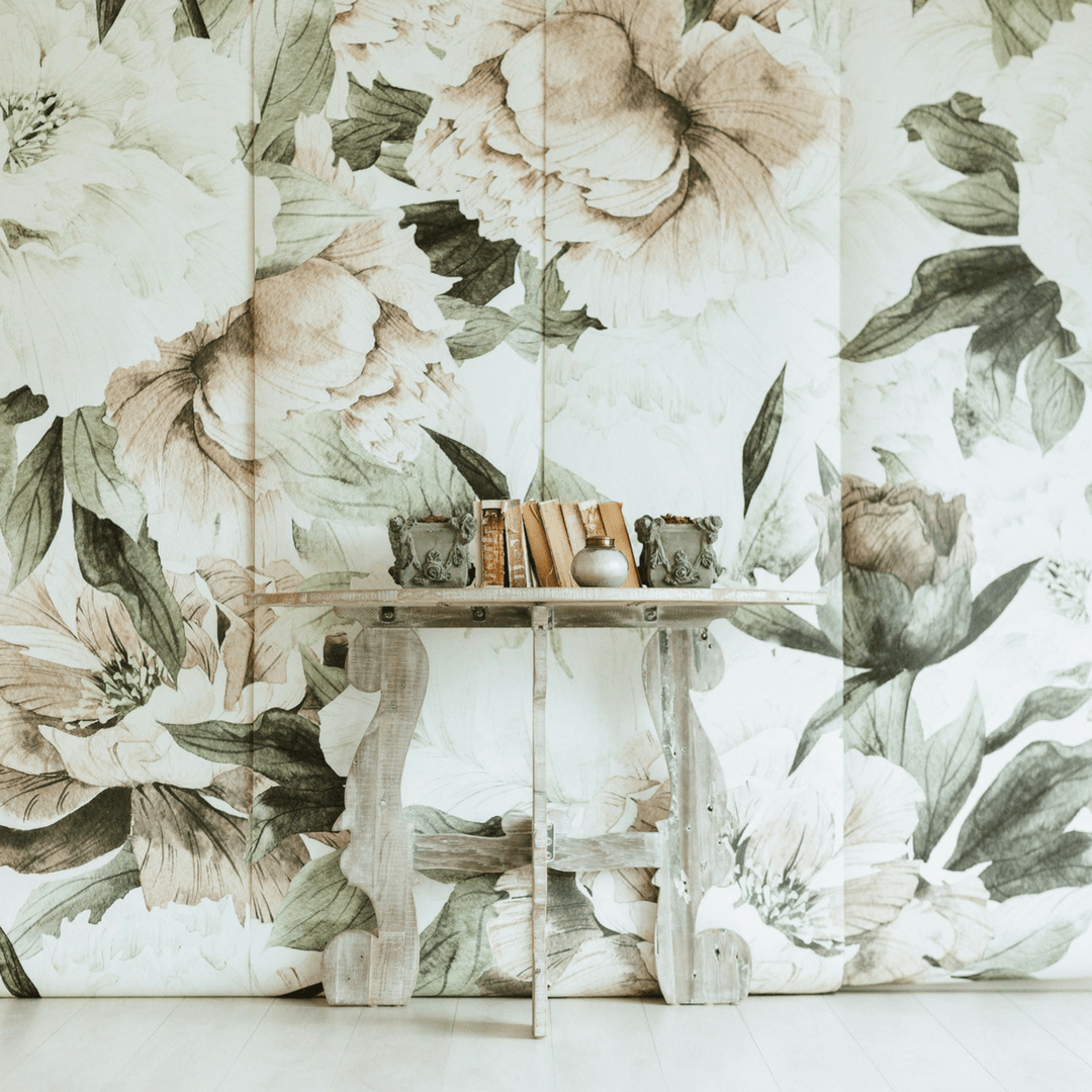 Blush Floral Wallpaper Mural - Project Nursery