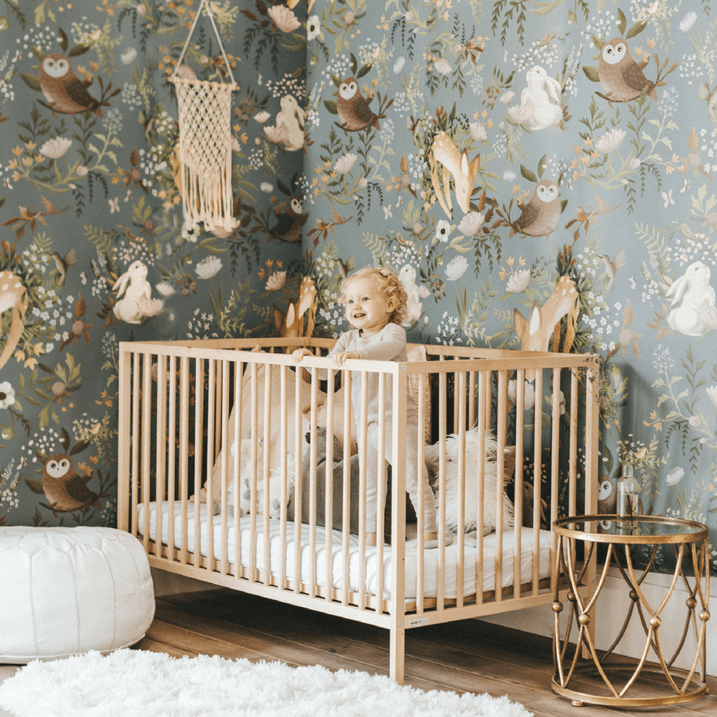 Design Reveal Dreamy Neutral Nursery with Cloud Wallpaper  Little Crown  Interiors