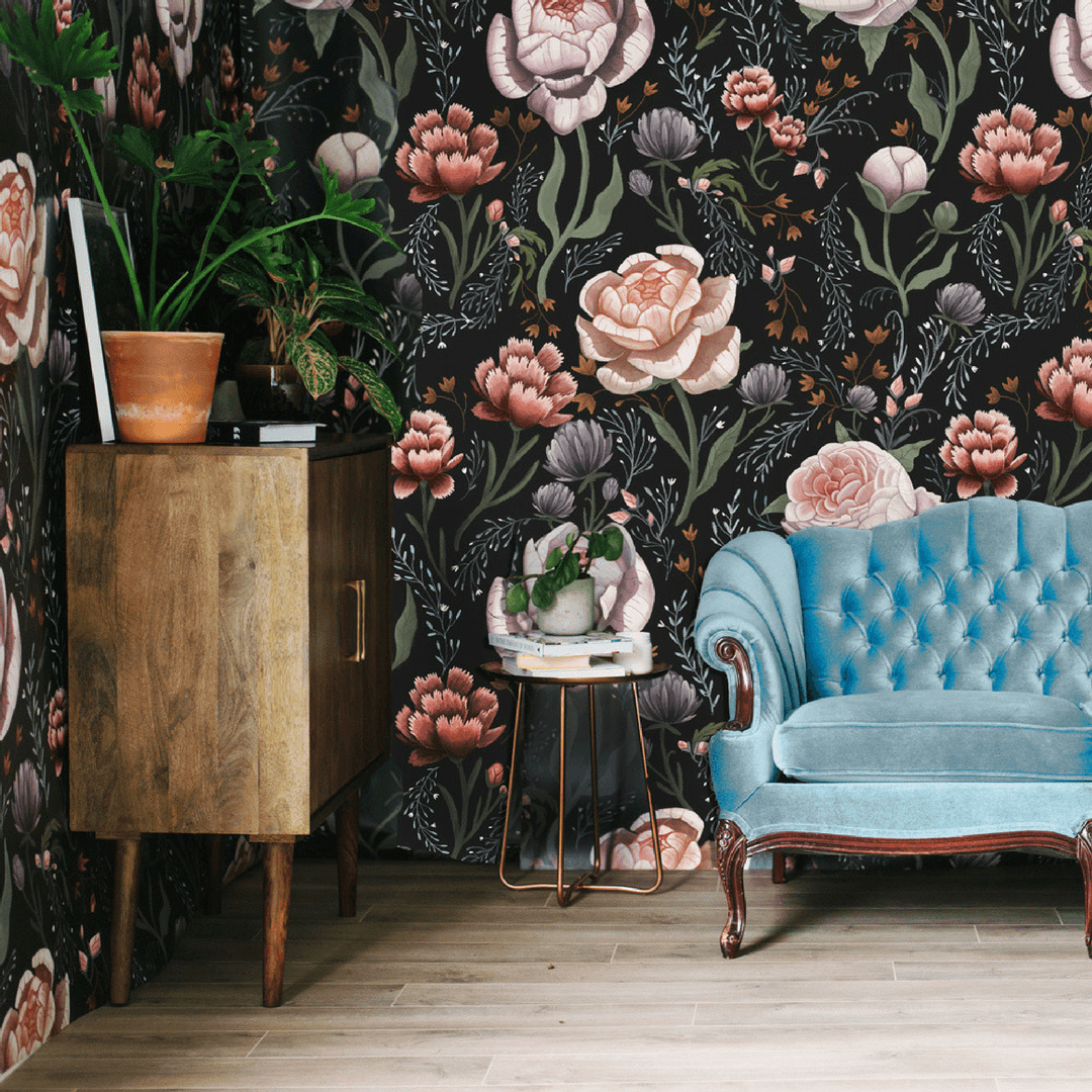 Rose Le Soir Wallpaper Mural - Project Nursery
