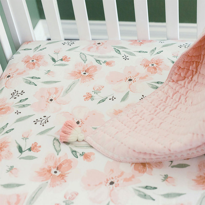 Parker Floral Crib Sheet - Project Nursery