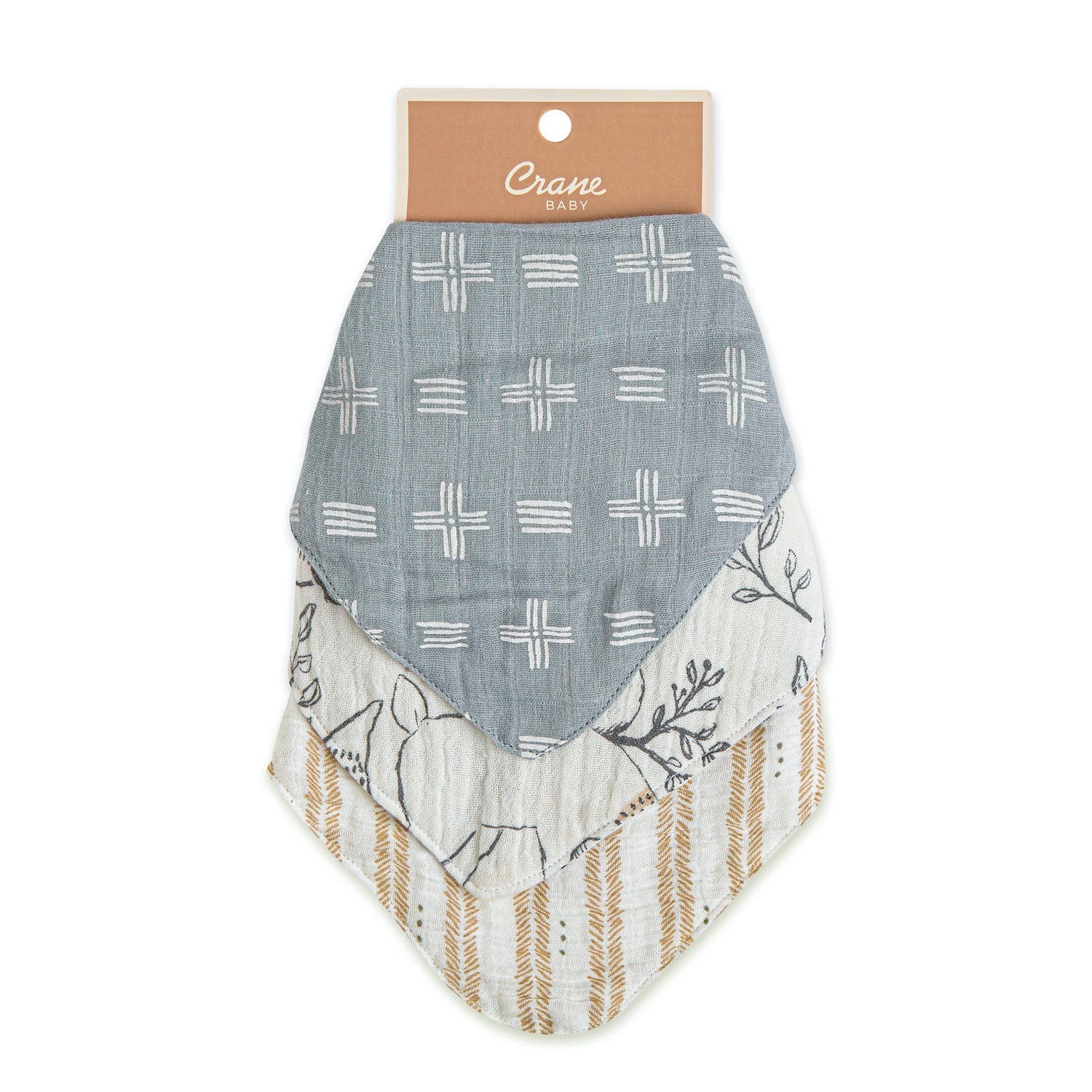 Ezra 3pc. Muslin Bib Set - Project Nursery