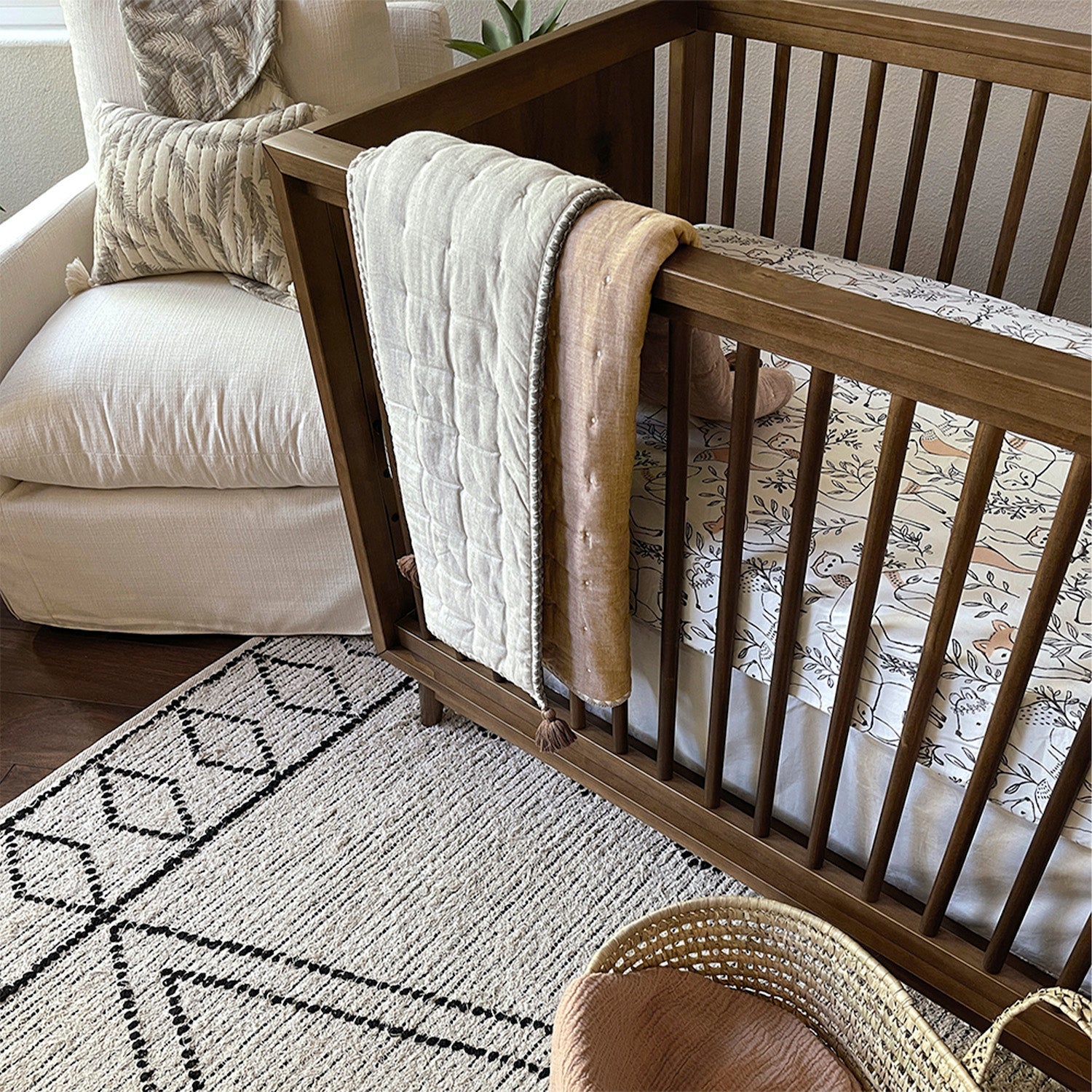 Ezra Woodland Crib Sheet - Project Nursery