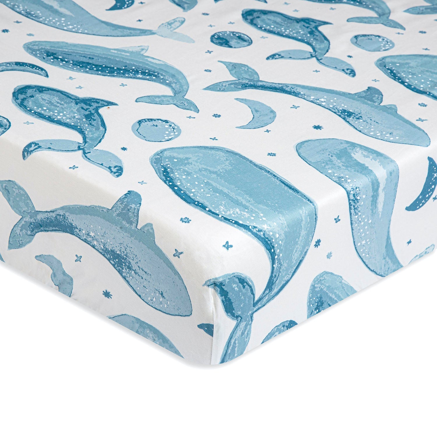 Caspian Whale Crib Sheet - Project Nursery