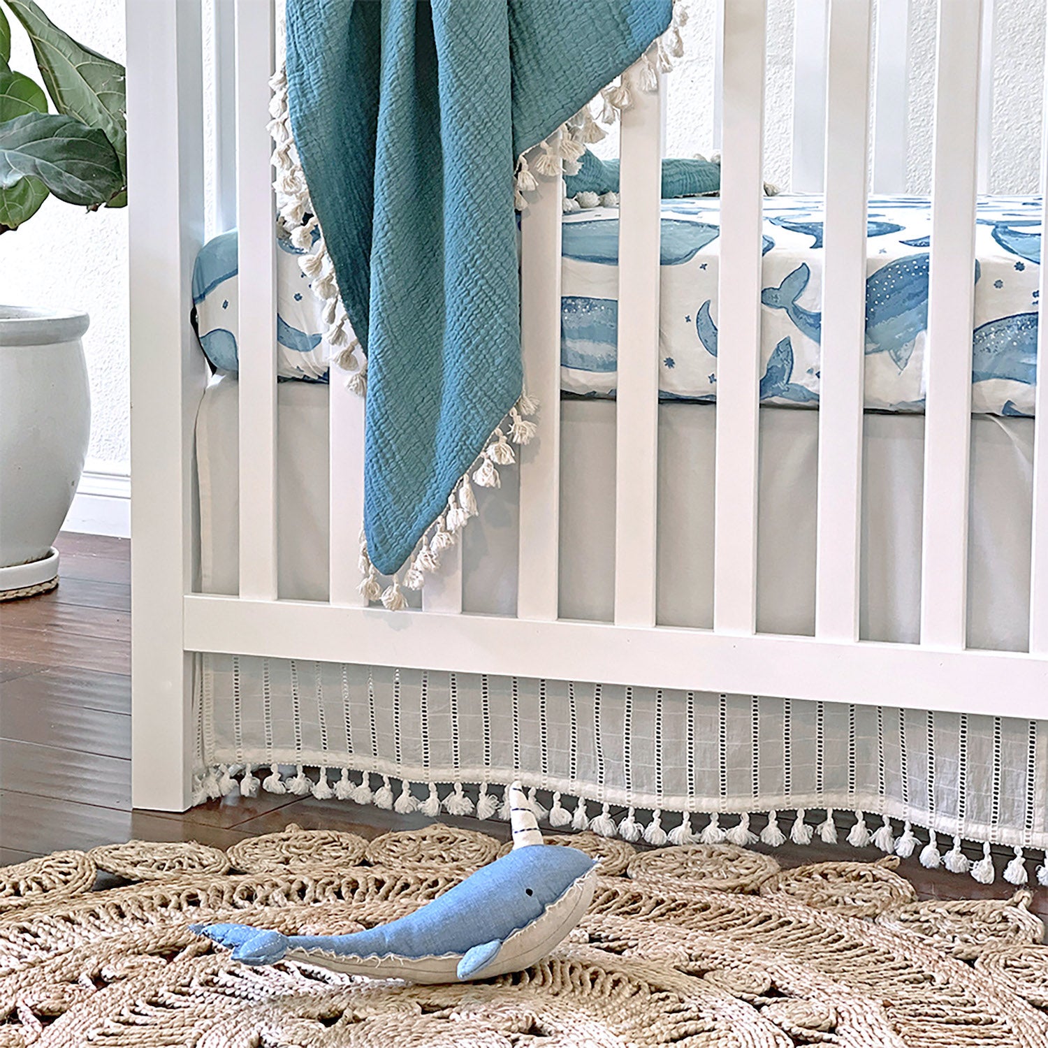 Caspian Whale Crib Sheet - Project Nursery