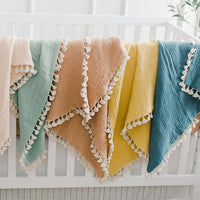 Ochre 6 Layer Muslin Blanket - Project Nursery