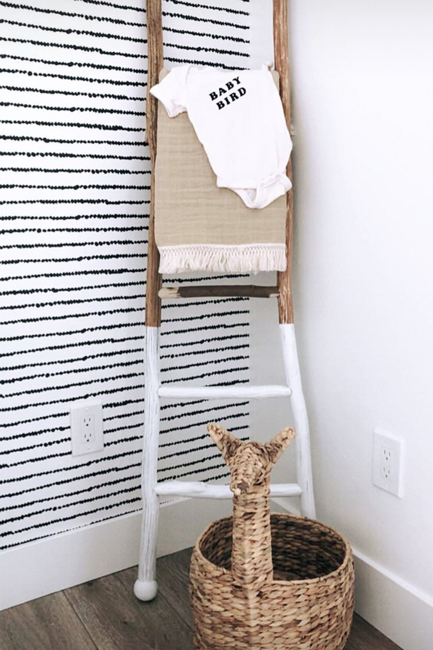 Black Dotted Bohemian Wallpaper - Project Nursery