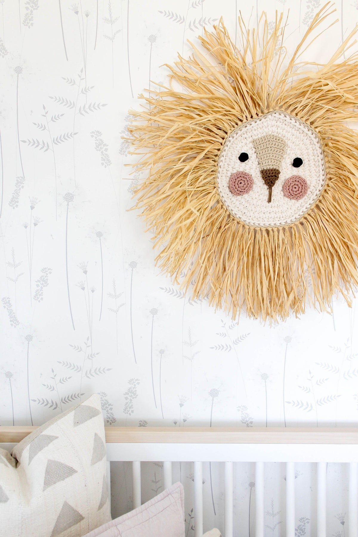 Gray Botanical Wildflower Wallpaper - Project Nursery
