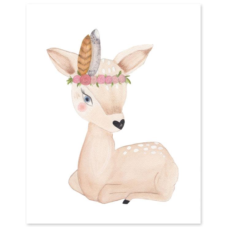 Floral Fawn Print - Project Nursery