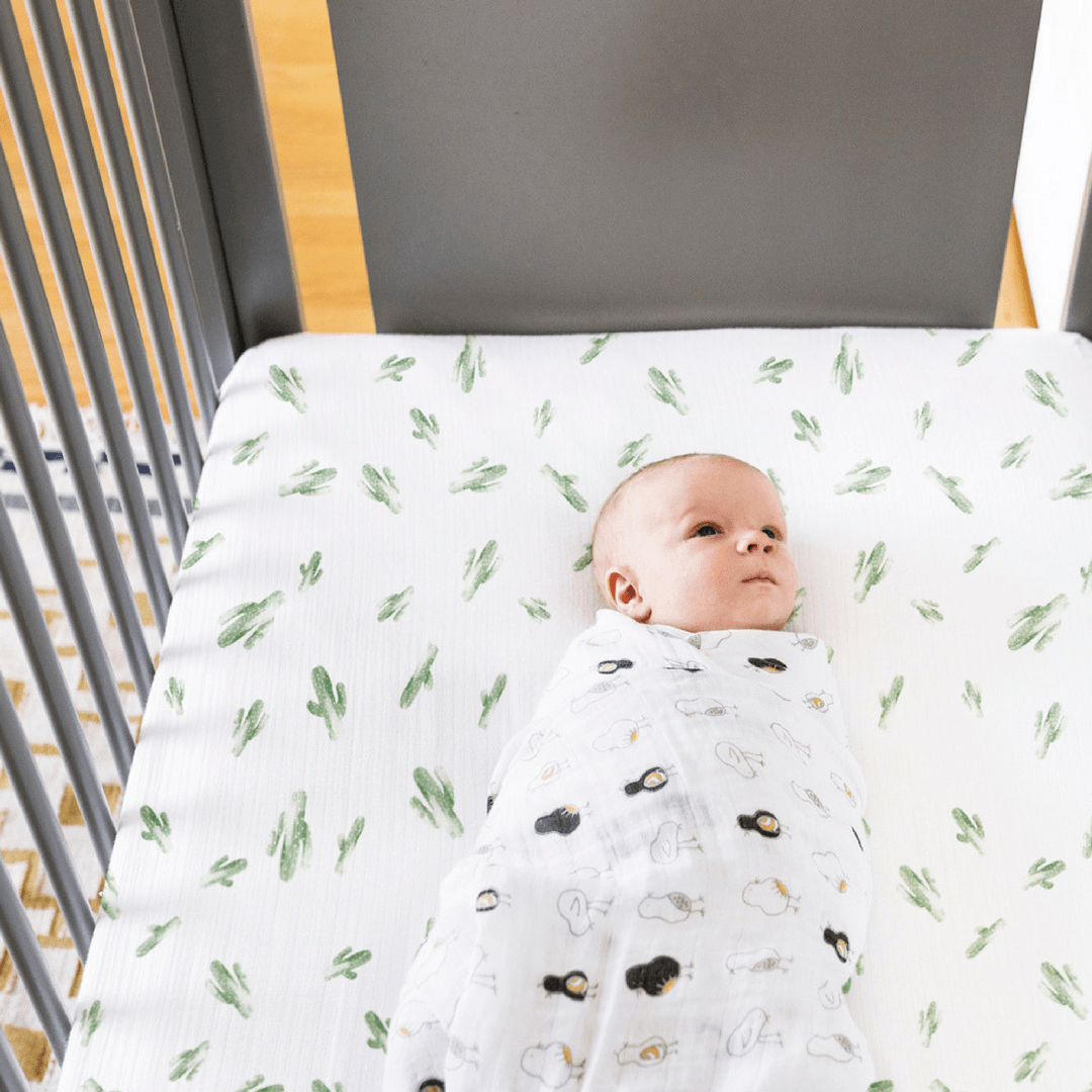 Saguaro Luxury Muslin Crib Sheet - Project Nursery