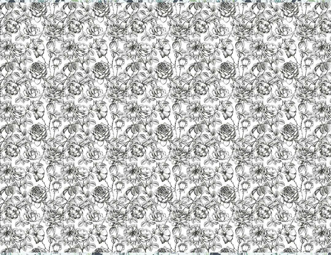 Black + White Floral Wallpaper - Project Nursery