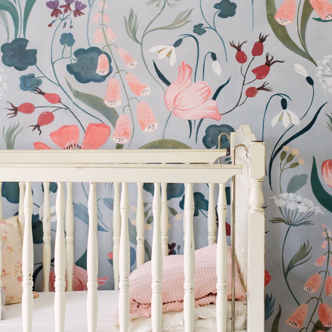 Blu Bell Wallpaper Mural - Project Nursery