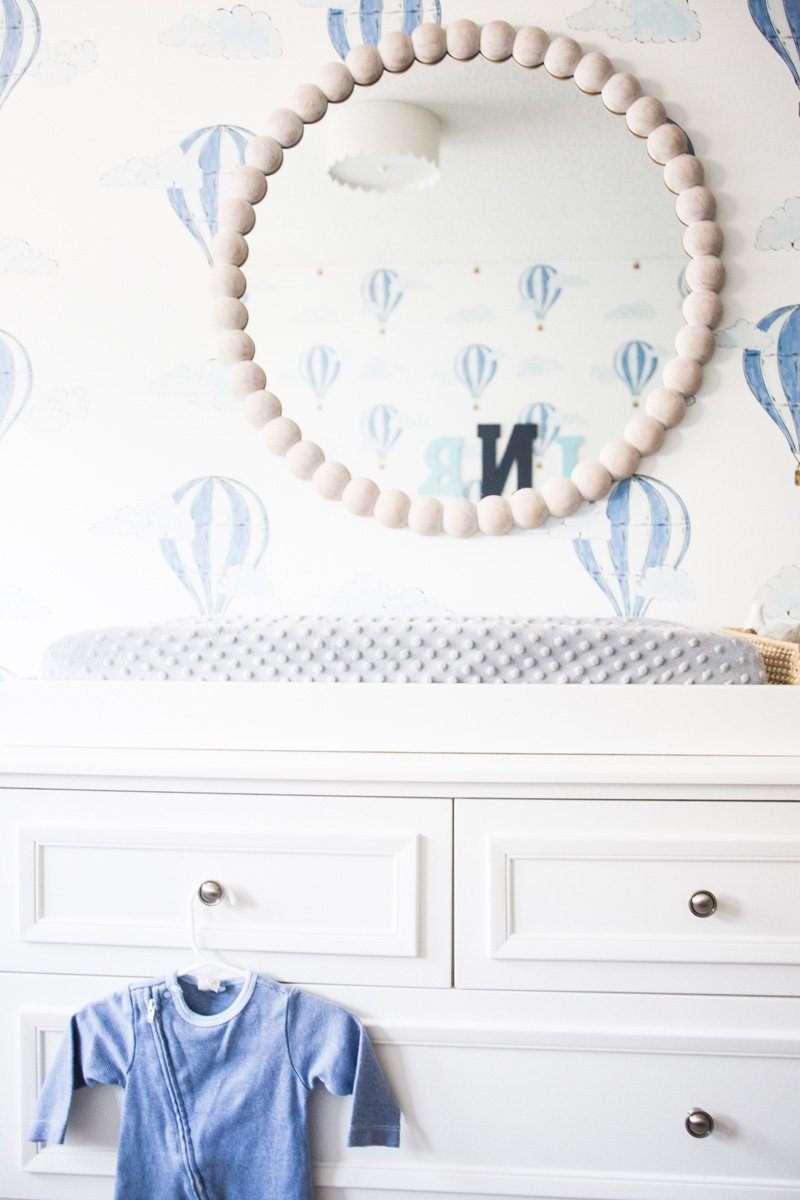 Blue Air Balloon Wallpaper - Project Nursery