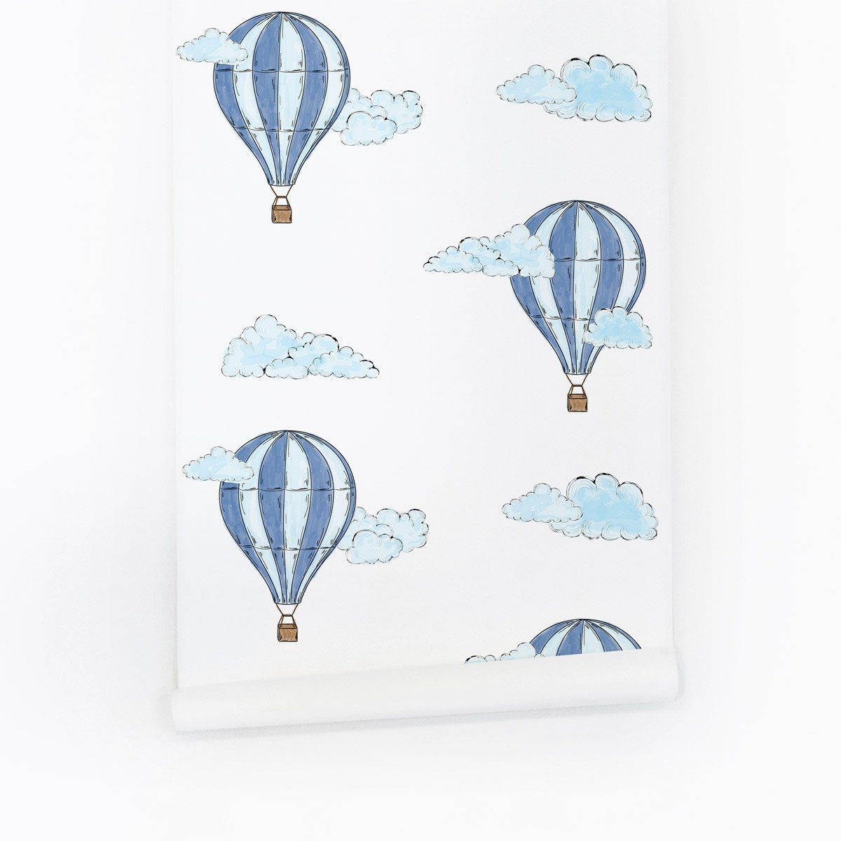 Blue Air Balloon Wallpaper - Project Nursery