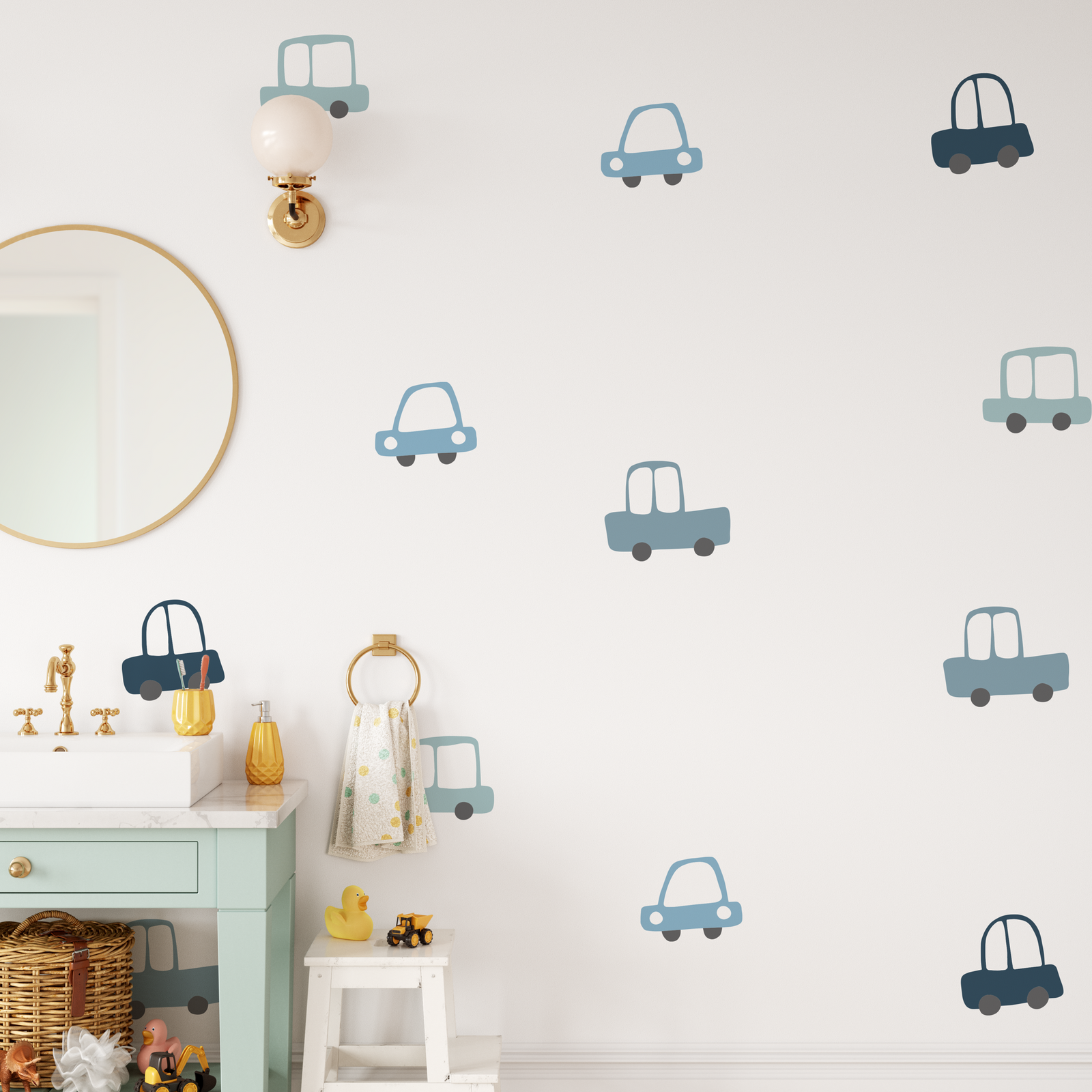 Blue Car Wall Decals