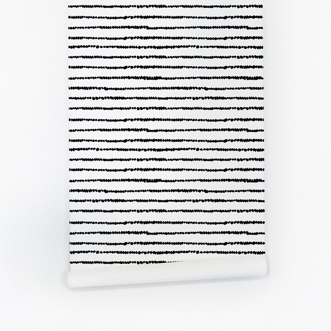 Black Dotted Bohemian Wallpaper - Project Nursery