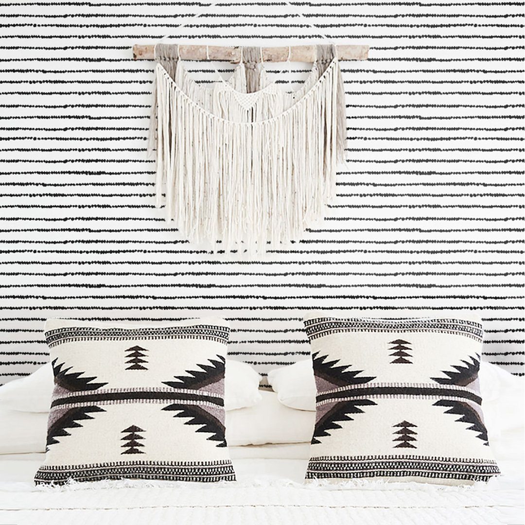 Black Dotted Bohemian Wallpaper - Project Nursery