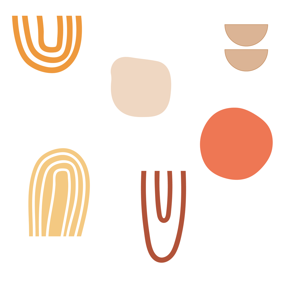 Boho Shaped Wall Decals