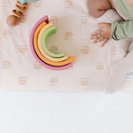 Rainbow Stamp Padded Playmat - Cream - Project Nursery