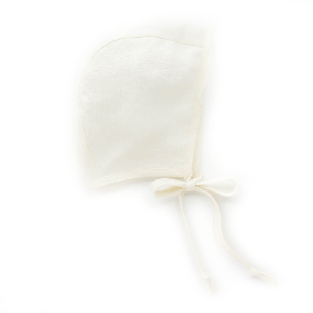 Ivory Linen Bonnet - Project Nursery