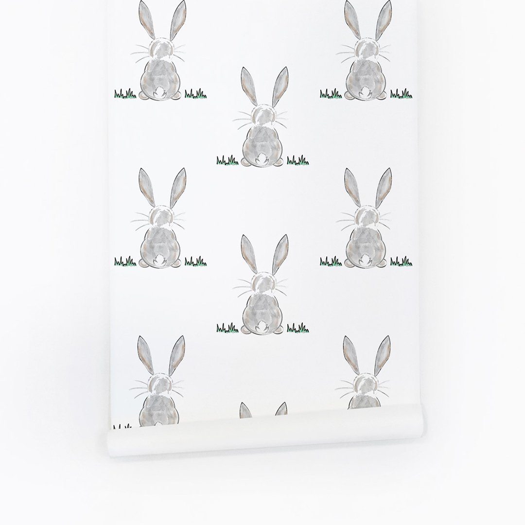 Baby Bunny Butt Wallpaper - Project Nursery