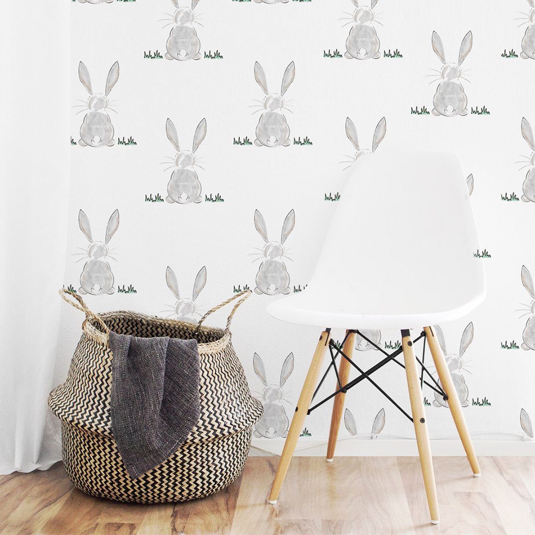 Baby Bunny Butt Wallpaper - Project Nursery