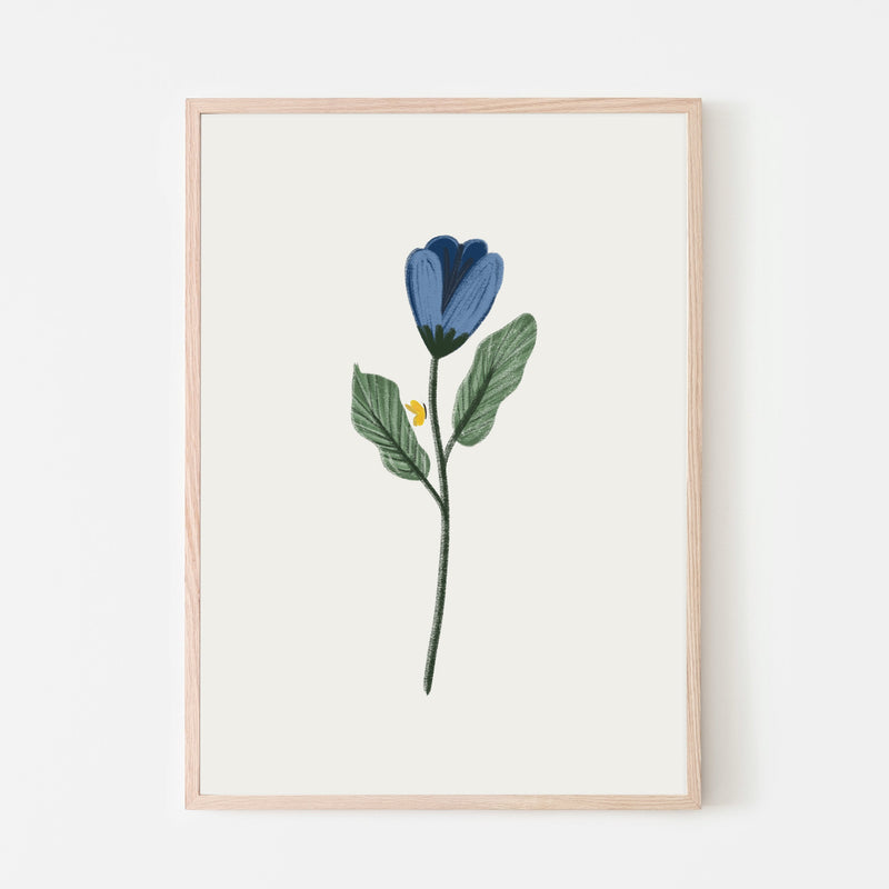 Blue Butterfly Bloom Art Print - Project Nursery