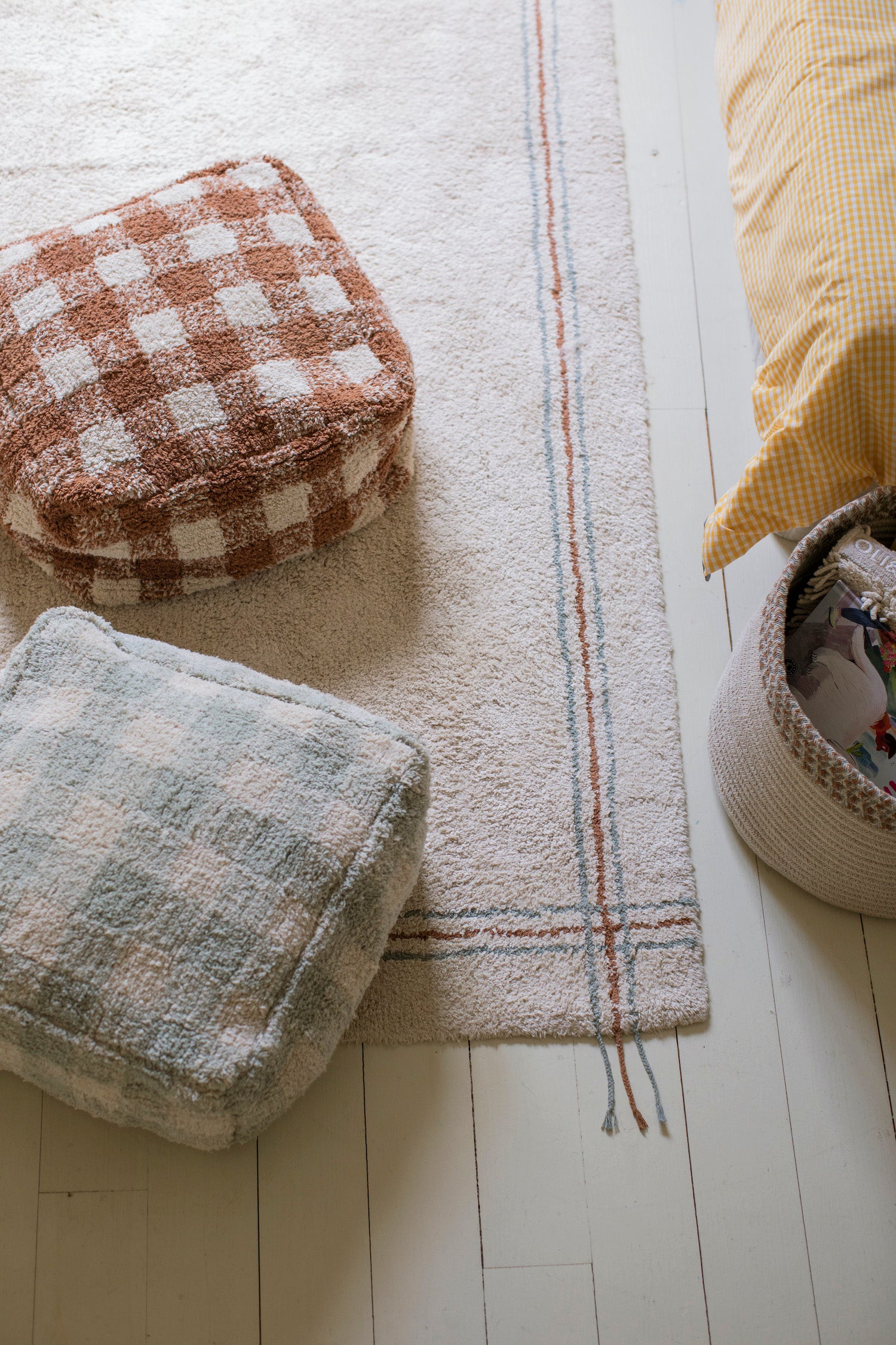 Vichy Checked Pouf