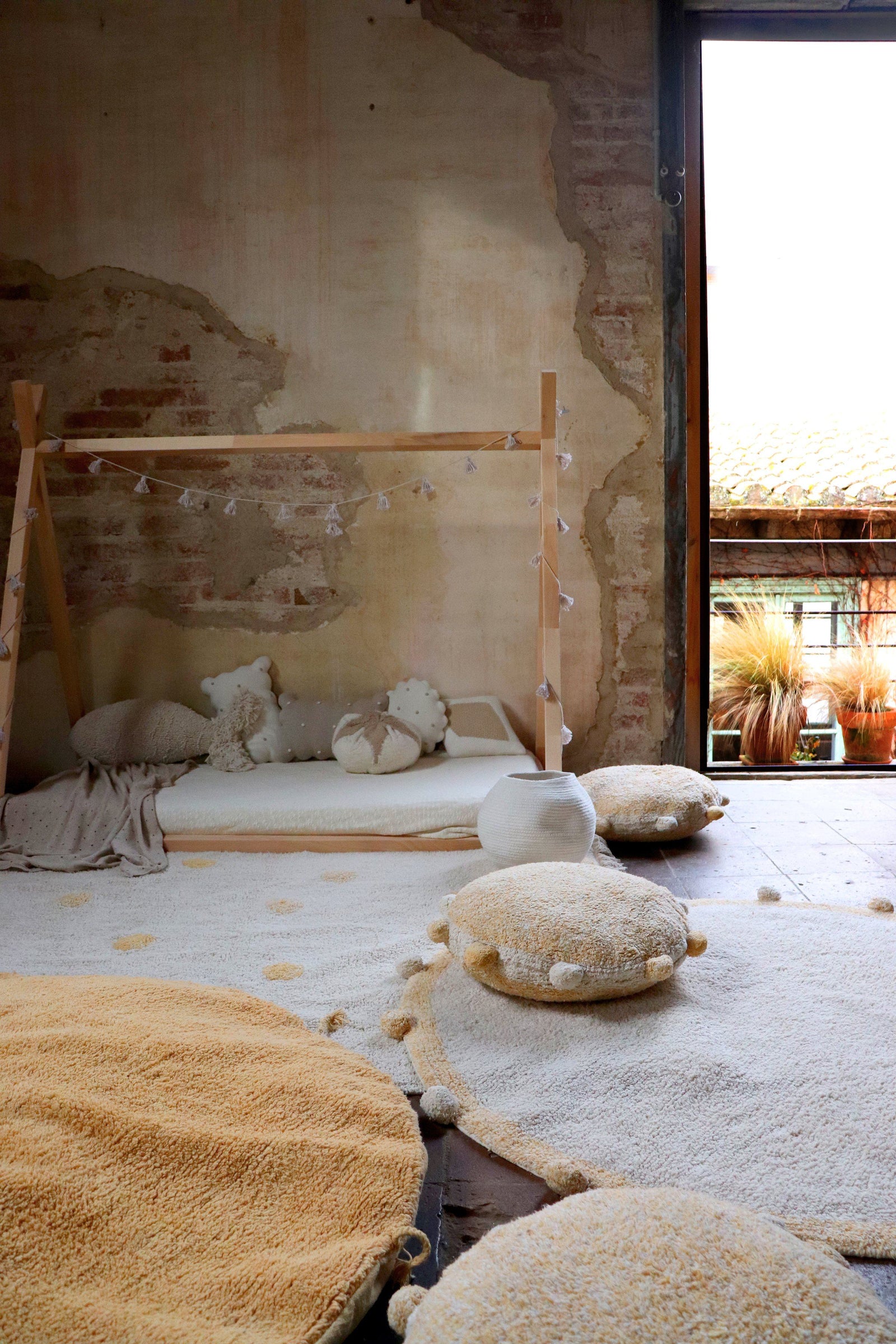 Hippy Dots Washable Rug - Honey - Project Nursery