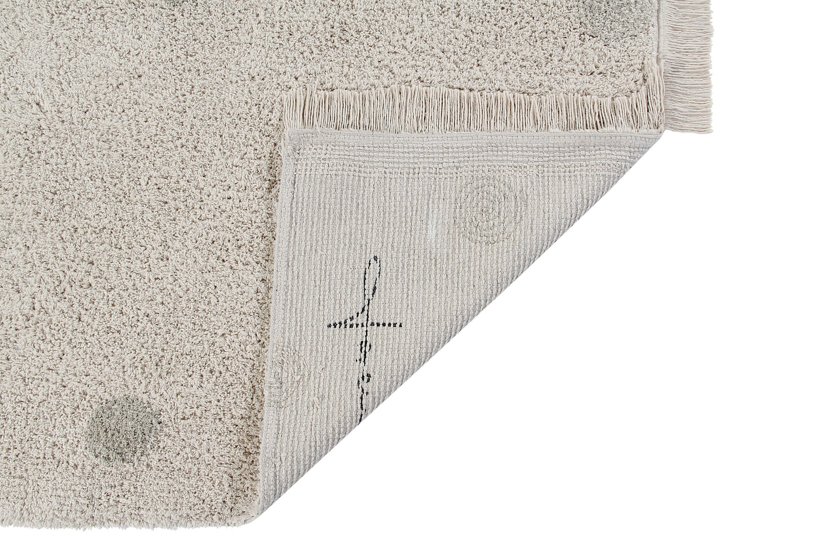 Hippy Dots Washable Rug - Olive - Project Nursery