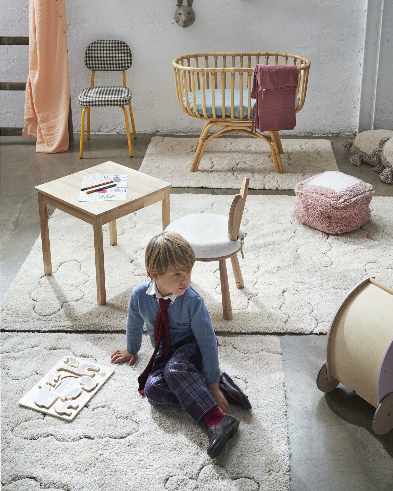 Clouds RugCycled Washable Rug - Project Nursery