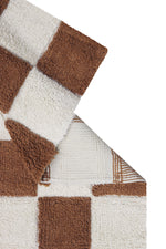 Kitchen Tiles Washable Rug - Toffee