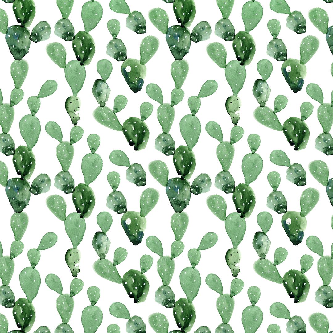 Watercolor Cactus Wallpaper Mural - Project Nursery