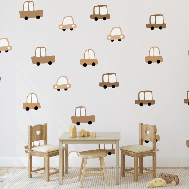Car Wall Decals - Brown