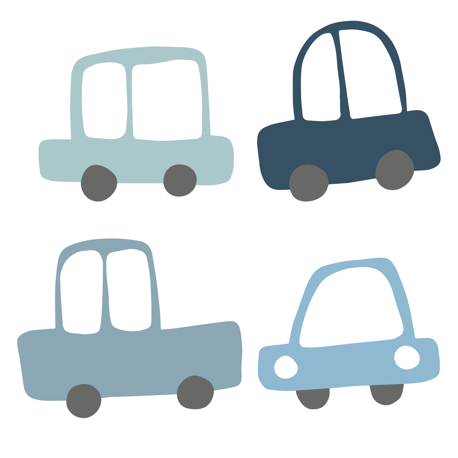 Blue Car Wall Decals