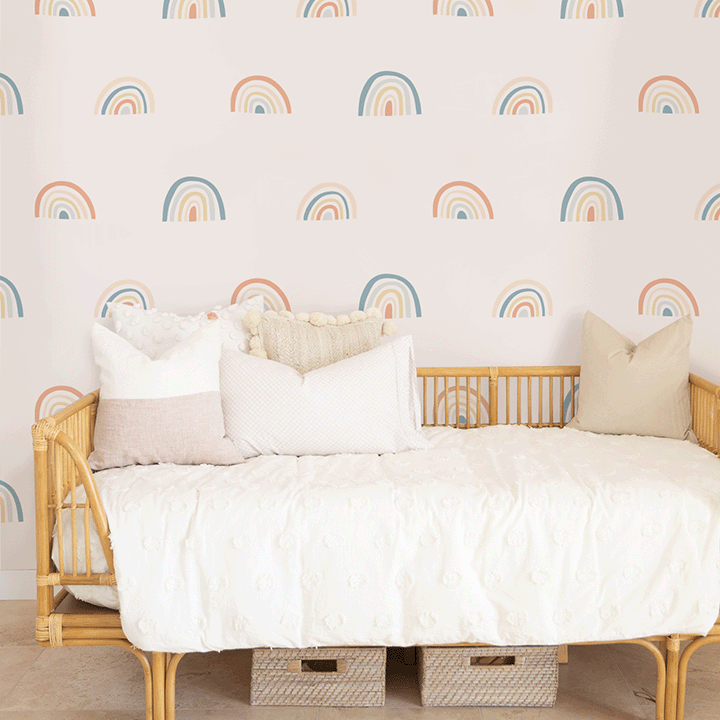 Mini Ombre Rainbow Wall Decals