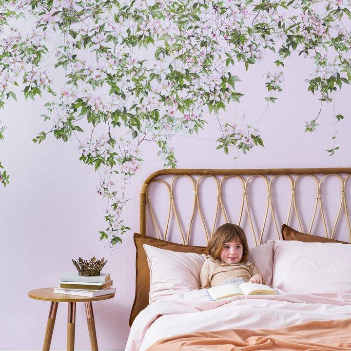 Classic Clematis Mural Wallpaper - Project Nursery