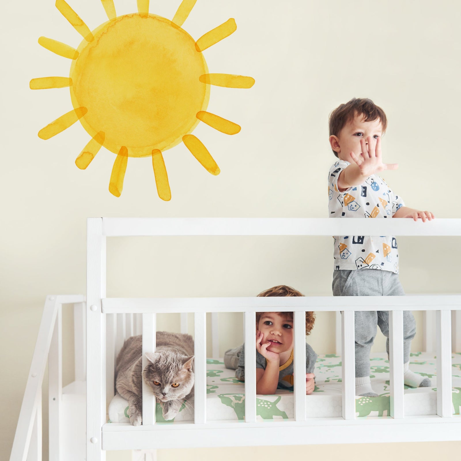 Watercolor Sun Wall Decal - Large