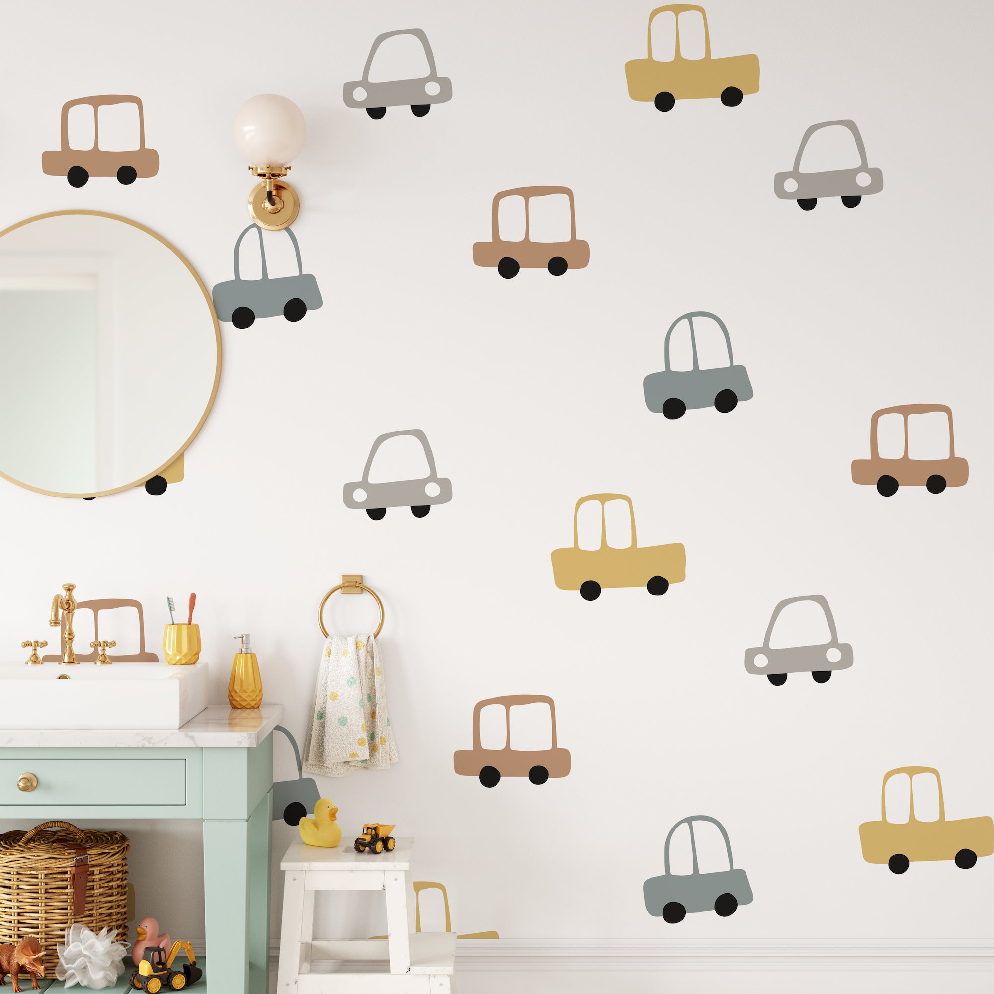 Car Wall Decals - Colorful