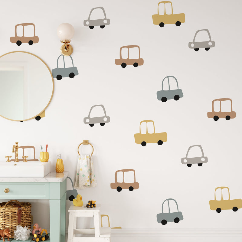 Car Wall Decal Set - Colorful