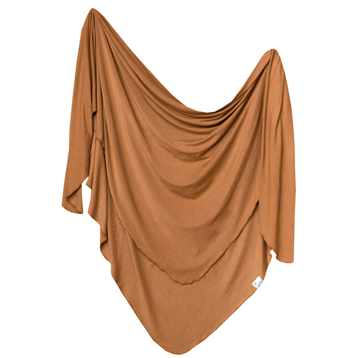 Camel Knit Swaddle Blanket - Project Nursery