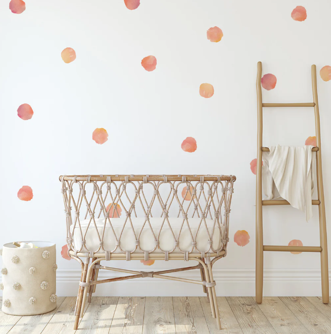 Watercolor Polka Dots Wall Decal Set