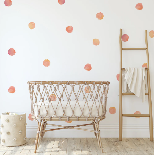 Watercolor Polka Dot Wall Decals